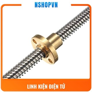 Vitme T8 + Đai ốc 100mm/200mm/250mm/300mm/400mm/500mm ( Tùy kích thước )