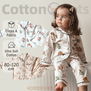 Đồ Ngủ Trẻ Em Dài Tay Thỏ Tập Đi Đồ Ngủ 80-130cm Loungewear Bé Gái Bộ Đồ Ngủ