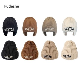  Fudeshe Mũ bảo vệ tai len mềm ​​Mũ ấm áp cho bé Mũ trẻ em Mũ bé trai bé gái 