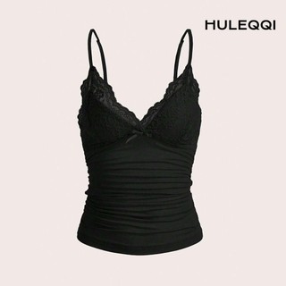 HULEQQI Dây ren cổ chữ V thời trang gợi cảm
