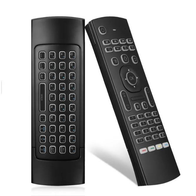 Mới MX3 2.4G Fly Air Mouse Backlit Điều Khiển Từ Xa Không Dây Qwerty Bàn Phím Cho Android Smart TV b