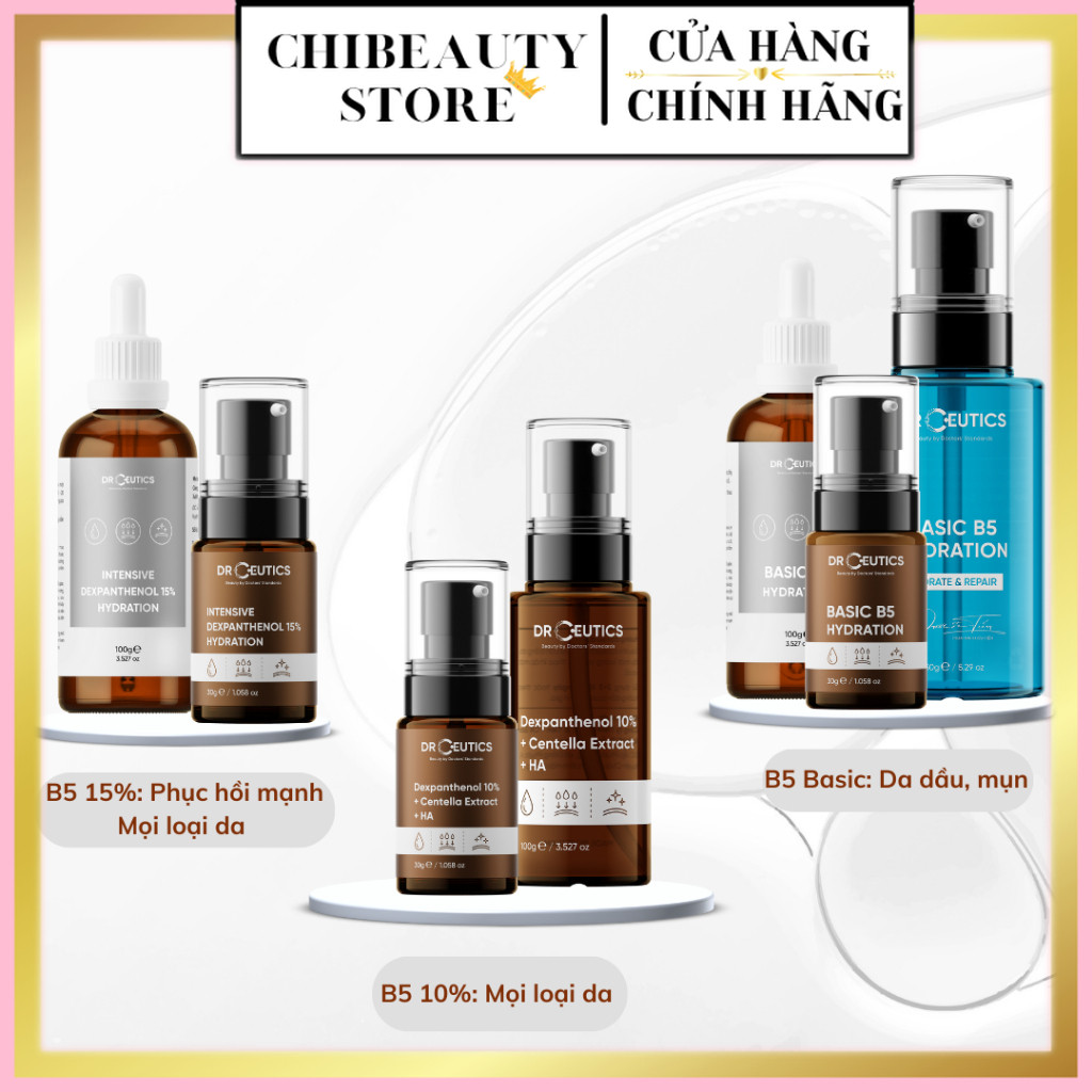 DrCeutics Serum B5,Tinh Chất Dưỡng Ẩm & Phục Hồi Da Chứa Vitamin B5 (30g)