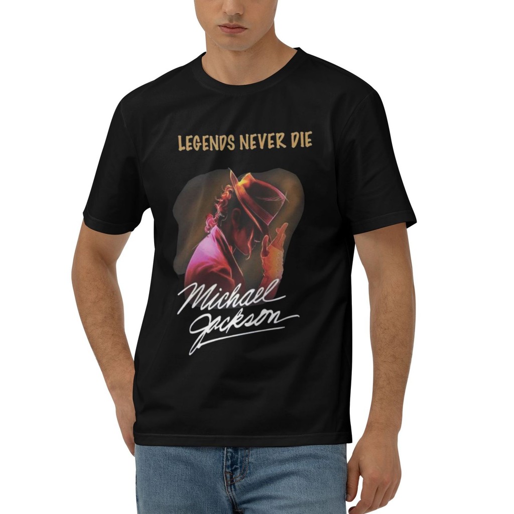 Legends Never Die Michael Jackson Áo thun thoải mái thời trang giản dị