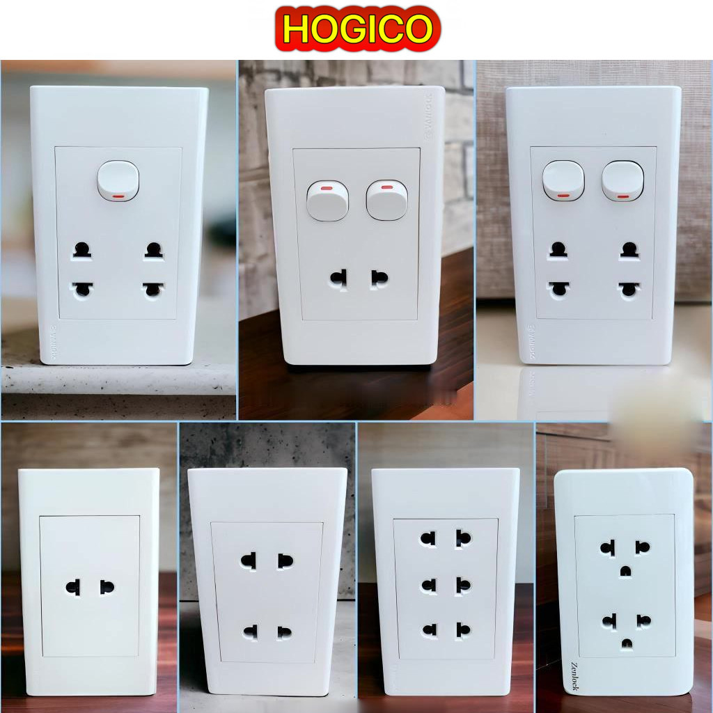 Mặt ổ điện, Công tắc, Ổ cắm S18 SINO VANLOCK - FULL MẪU - HÀNG VIP