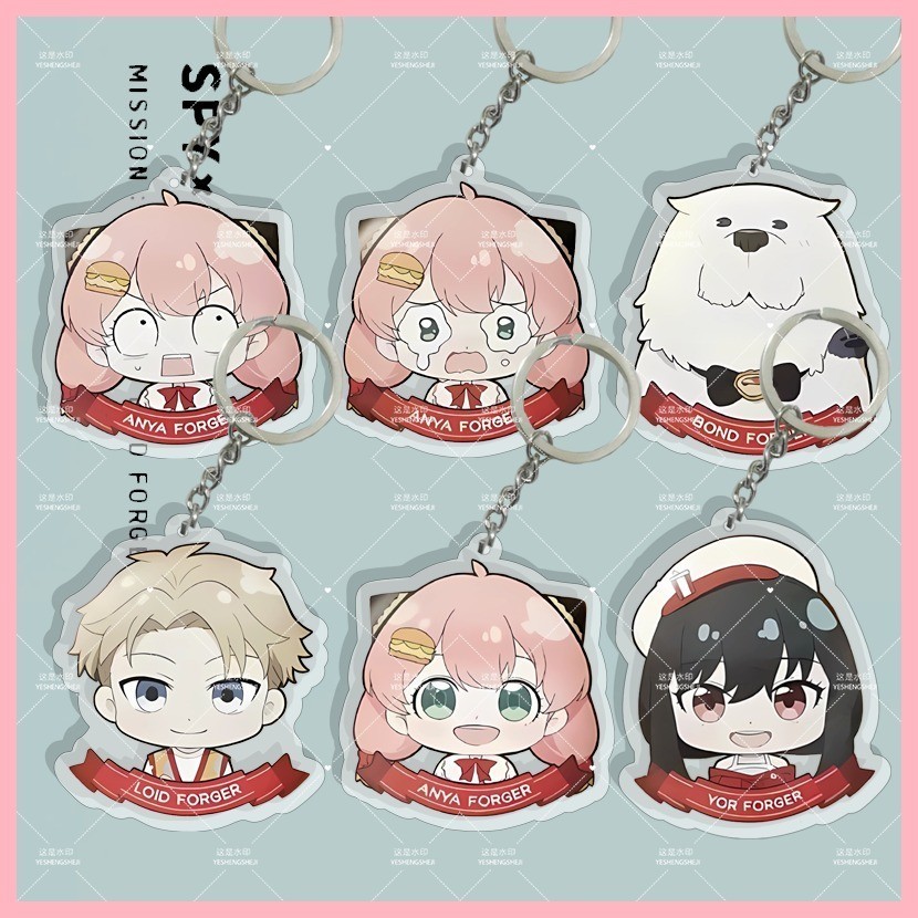 Móc khóa SPY x GIA ĐÌNH Chạng vạng Anya Forge Yor Forge Bond Forge SPY Play House Arnia FAMILY Hàng 