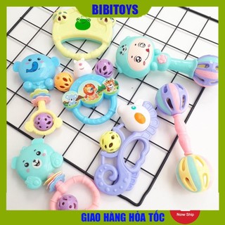 Đồ chơi xúc xắc, lục lạc cầm tay 7 chi tiết đáng yêu cho trẻ sơ sinh và trẻ nhỏ