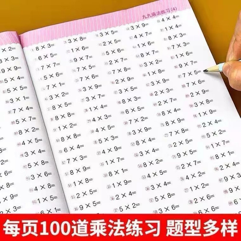Vở thực hành phép tính nhân & chia cho học sinh Tiểu học lớp 2, lớp 3, lớp 4 rèn luyện kĩ năng tính số học bằng miệng.