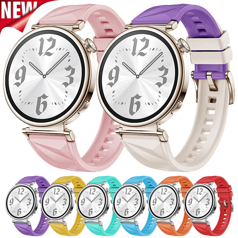 Dây đeo silicon nữ 18mm cho Huawei Watch GT4 41mm Dây đeo thay thế thể thao cho Huawei Watch GT 4 41