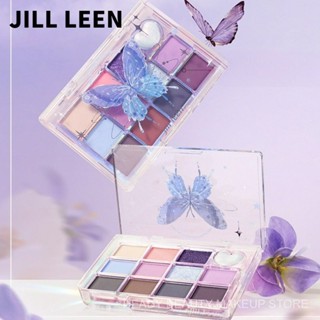 JILL LEEN Flower Butterfly Plate 12 Color Eye Shadow Matte Versatile Cold Storage Tray Beautiful Tray Pearl Bright Floor Color Waterproof Eyeshaw ZB5J