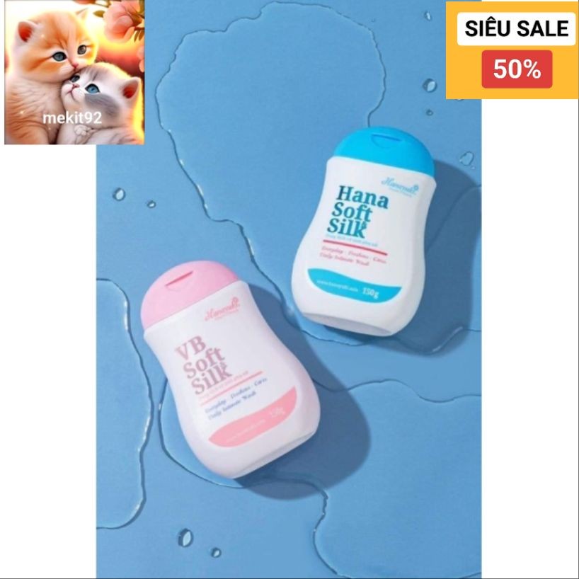(HƯ VỎ HỘP) Dung dịch vệ sinh Hana soft silk 150 gr