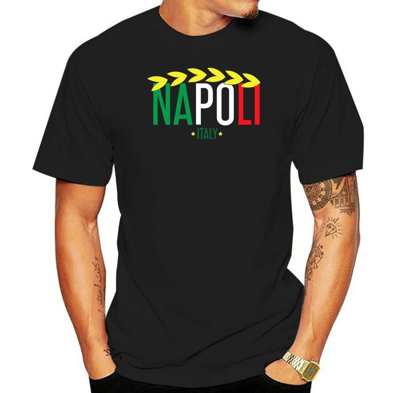 Mới 2024 Thương Hiệu-Hop Hip-Hop Đơn Giản Nối Áo Napoli Ý Jersey - Naples Cổ Tròn Dạo Phố Áo Tee Tùy