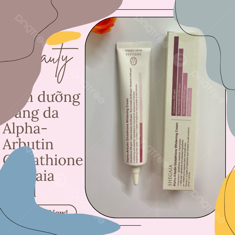 (Mẫu dùng thử) Kem dưỡng trắng da Alpha-Arbutin Glutathione Shegaia 40ml