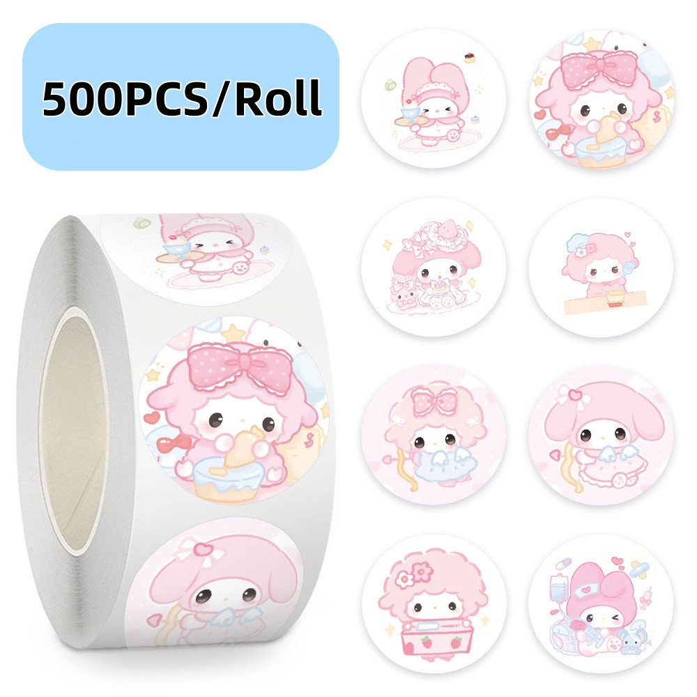 500 Cái / Cuộn Sanrio My Sweet Piano Niêm Phong Dán Graffiti Dán Cho Hành Lý Ốp Lưng Điện Thoại Laptop Notebook Đề Can Trẻ Em Quà Tặng LanLanAnimeWorlds