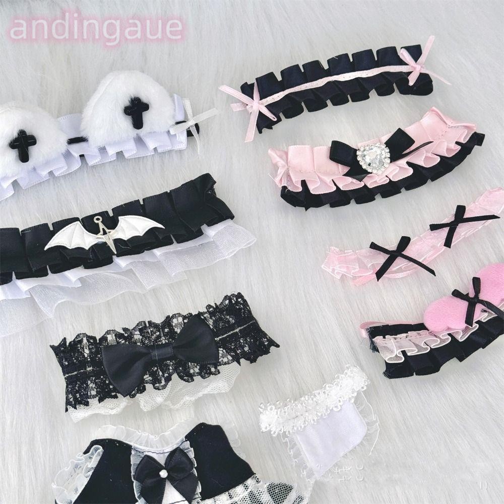 Búp Bê ANDIN Quần Áo Đáng Yêu, Phụ Kiện 10 Kiểu Đầm Công Chúa, Có Băng Đô Trang Trí Váy Thời Trang Dễ Thương Váy Cho Búp Bê Cotton 10cm