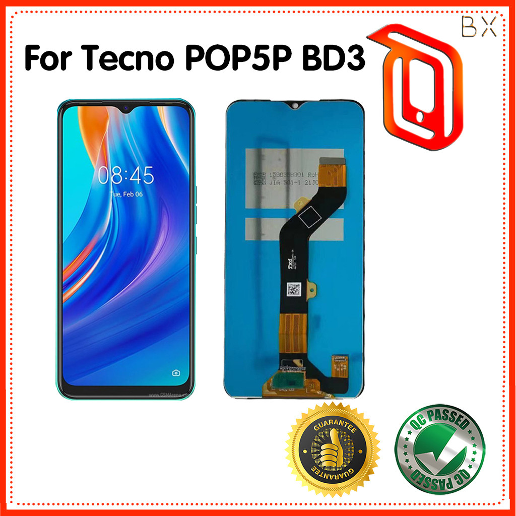 Dành Cho Tecno Pop5P BD3 Full Màn Hình LCD Lắp Ráp Hoàn Chỉnh Bộ Số Hóa Màn Hình Cảm Ứng Thay Thế