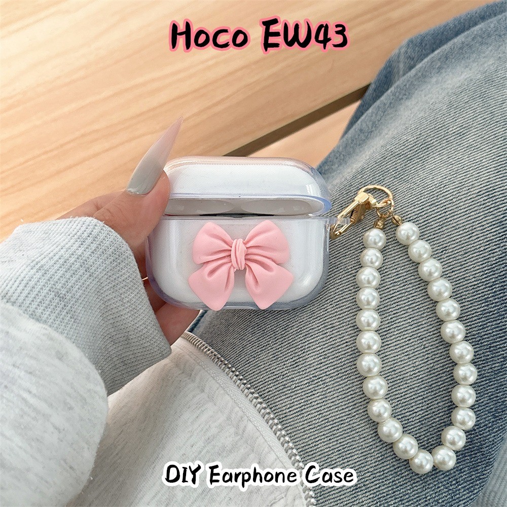 [Giao hàng nhanh] Dành cho Ốp lưng Hoco EW43 DIY Vỏ tai nghe silicon mềm nơ dễ thương Vỏ bọc NO.3