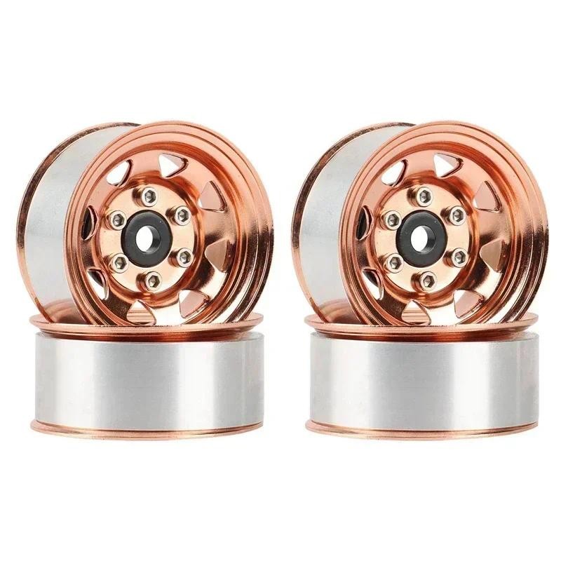 4 1.55 Kim Loại Beadlock Bánh Xe Vành Hub Cho 1 / 10 RC Xe Bánh Xích Xe Trục Yeti Jr 90069 RC4WD D90