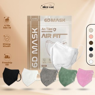   Thùng 100 Cái  Khẩu Trang y tế 6D AN TÂM Chính Hãng 4 Lớp Lọc Bụi Mịn Ôm Mặt Ngăn Khói Bụi 