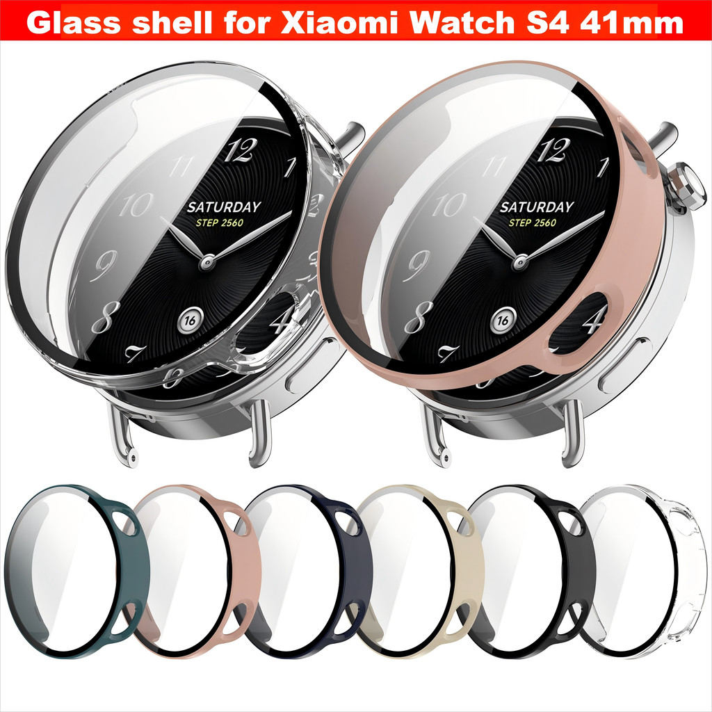 PC Kính Cường Lực Đồng Hồ Dành Cho Xiaomi Watch S4 41 Mm Đồng Hồ Thông Minh Bao Phủ Toàn Bộ Bìa Cứng