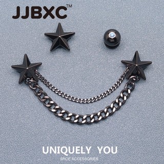 JJBXC CHARMS Khóa Giày Phụ Kiện Giày Kim Loại Đen Punk Khóa Giày DIY Phụ Kiện Thời Trang