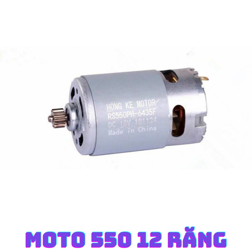 Motor 550 12v 21v 12 răng thay thế cho máy khoan