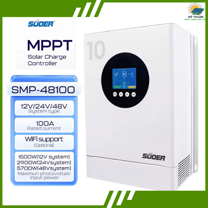 BỘ ĐIỀU KHIỂN SẠC NĂNG LƯỢNG MẶT TRỜI MPPT SUOER SMP-48100 – MPPT 100A | 12V/24V/48V AUTO