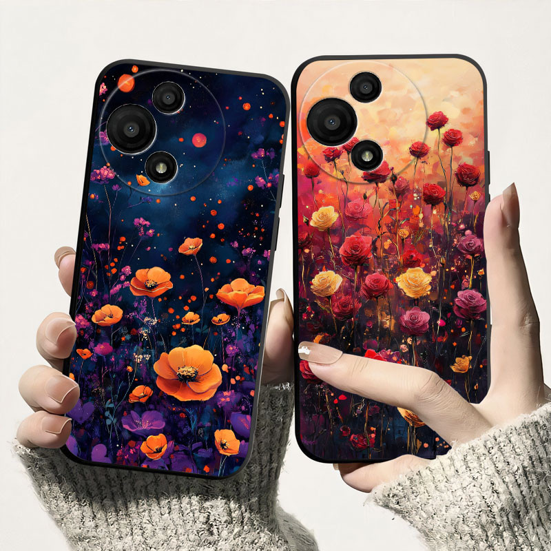 Dành Cho TCL 60 SE TCL 605 T517H Ốp Lưng Hoa Đá Cẩm Thạch Họa Tiết Hoa Mềm TPU Silicon Ốp Lưng Cho T