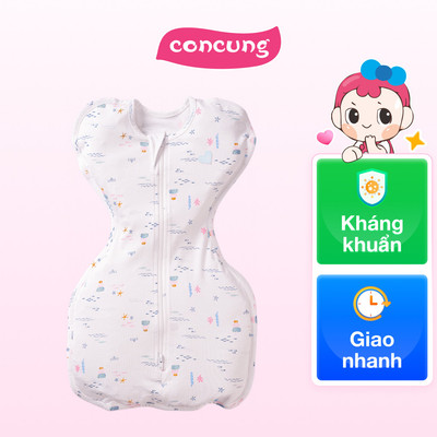 Nhộng chũn Sợi tre Kháng khuẩn Animo VD423035 (NB,Trắng)