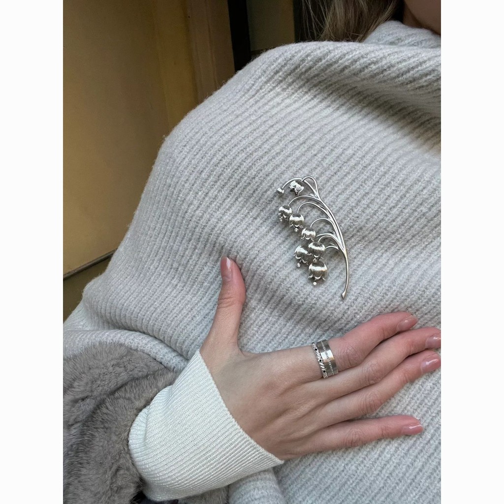 Miyan Lily of the Valley Series Universal Trâm Mạ Vàng 18k Lily of the Valley Retro Matte Văn Học Pi