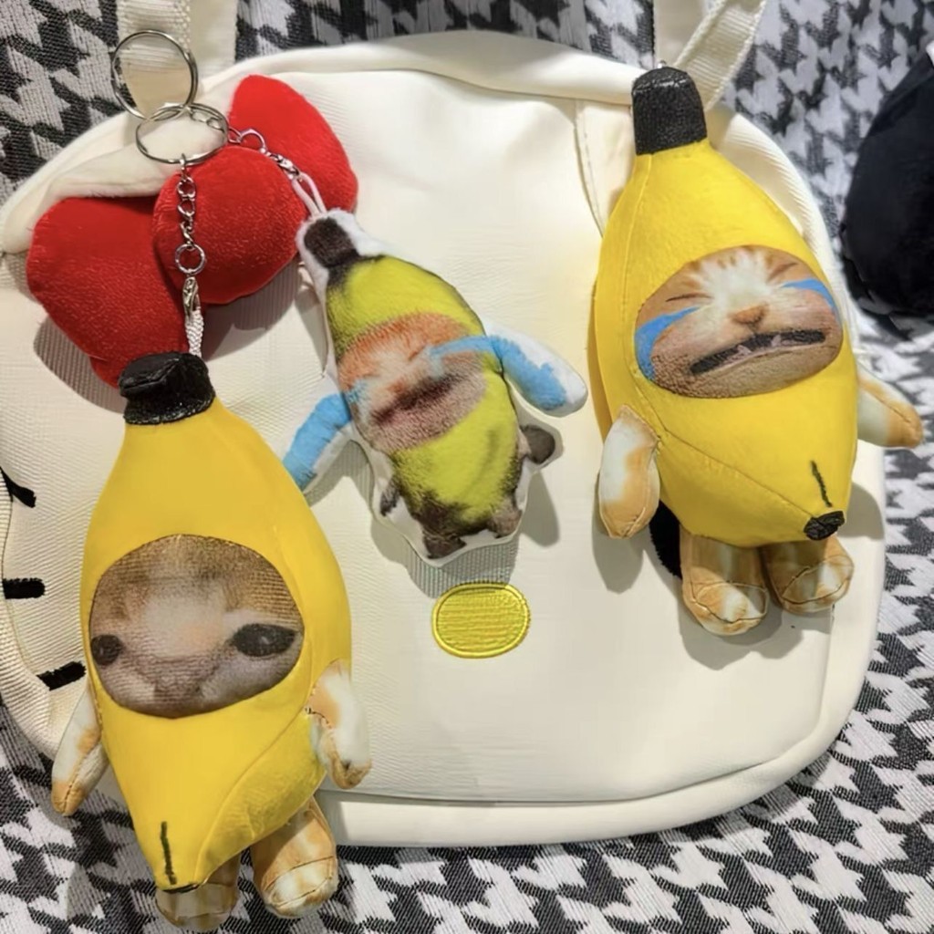 Banana Cat Voice Toy Banana Cat Pinch happy Cat Graduation Quà tặng cho bạn cùng lớp