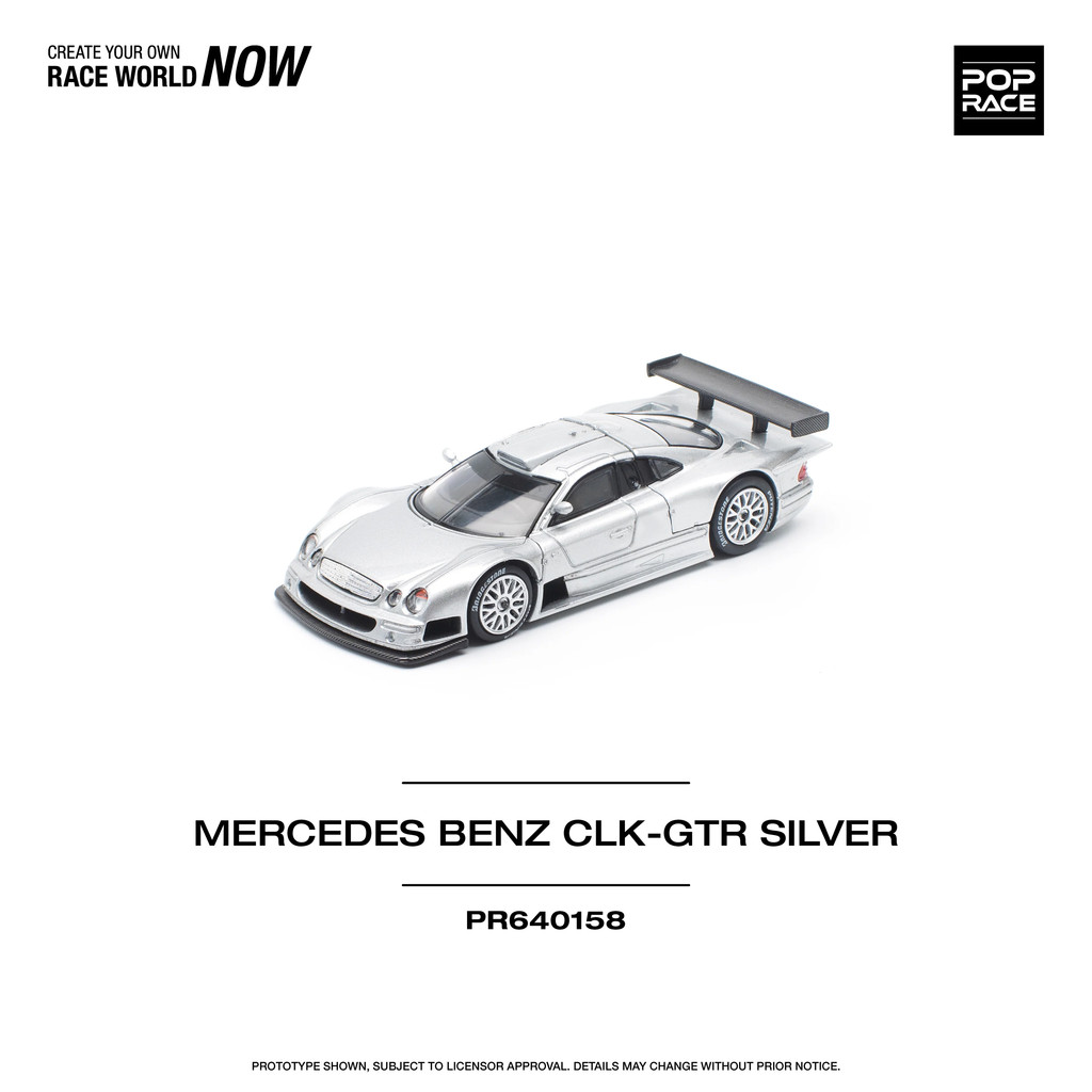 MÔ HÌNH XE POPRACE#PR640158 MERCEDES-BENZ AMG CLK GTR - SILVER