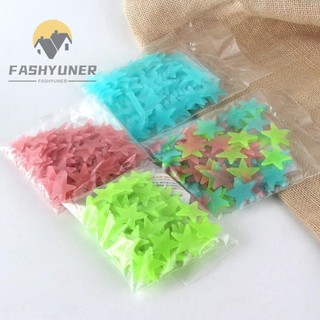 Fashyuner 100 Cái / bộ Miếng Dán Tường Dạ Quang, Decal Dạ Quang DIY Phát Sáng Trong Bóng Tối, Trang Trí Mầm Non Ngôi Sao Nhiều Màu Sắc Huỳnh Quang Tường Nghệ Thuật Đề Can Trẻ Em Trang Trí Phòng Cho Bé