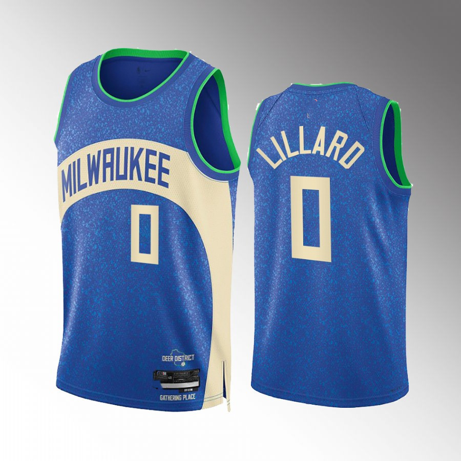Damian Lillard Milwaukee Buck 's #0 Phiên bản biểu tượng Green Jersey 2022-23