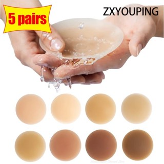  Zxyouping 1   5 Cặp Núm Vú Nữ Băng Silicon Núm Vú Có Thể Tái Sử Dụng Miếng Dán Núm Vú Miếng Dán Chống Thấm Nước Tự Dính Áo Ngực Núm Vú Vô Hình 