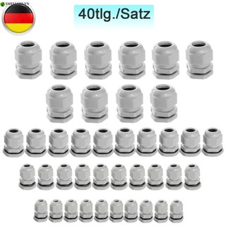 Zzvn​ 40 Chiếc Gland Cáp, PG9 Nhựa Trắng Chống Thấm Nước Cáp Glands Khớp
