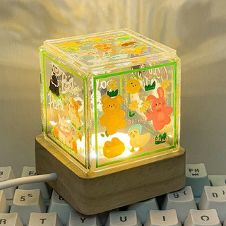 Hoạt Hình Đèn Ngủ Phòng Ngủ Không Khí Đèn Acrylic Ánh Sáng Sinh Viên Sinh Nhật Máy Tính Để Bàn Trang Trí Người Bạn Sinh Nhật Quà Tặng Cung Cấp