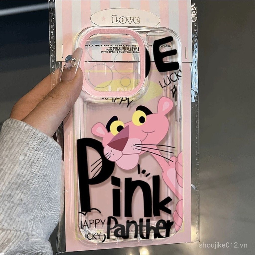 Disney Disney Pink Panther Thích hợp cho iPhone12 Khung trong suốt 11 7 8plus Chống sốc INS15 14 Fun