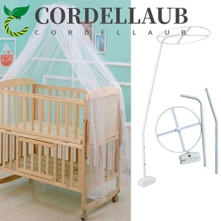 Giá đỡ lưới chống muỗi CORDELLAUB, Giá đỡ lưới giường bằng sắt trắng, Phụ kiện lưới chống muỗi tròn Khung thanh chống muỗi bền tại nhà