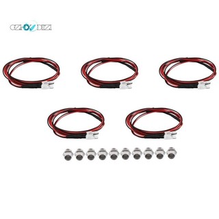 5 Chiếc 2LED 5 Mm Đèn Pha RC Phụ Kiện Đèn LED Cho Xe Ô Tô Mô Hình 1 / 10 Drift