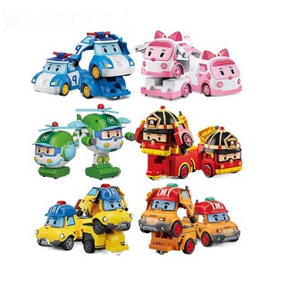 1 Chiếc-6 Chiếc Poli Biến Dạng Biến Hình Xe Robot Xe Ô Tô Xe Cứu Hộ Đồ Chơi Xe Cảnh Sát Robot Đồ Chơi Cho Trẻ Em Đồ Chơi Xe Ô Tô Đồ Chơi Cho Bé