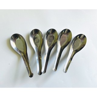 Set 5 thìa inox, thìa phở, thìa cơm inox cao cấp bông sen bền đẹp