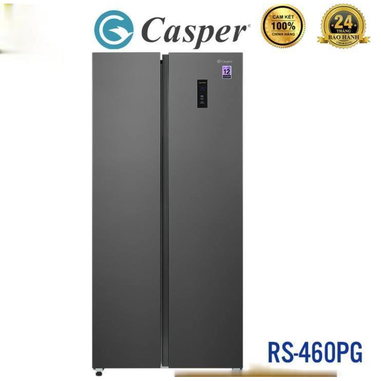 Tủ lạnh Casper RS-460PG 495 lít side by side, Bảo hành chính hãng 24 tháng