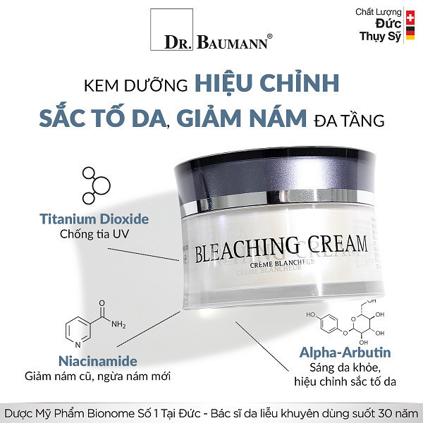 Kem dưỡng mờ nám Bleaching Cream Dr Baumann - MÈO BEAUTY