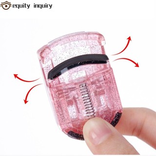 [Hàng mới về] Kẹp bấm mi mini bằng nhựa trong suốt phối kim sa lâu bền nhiều màu sắc tùy chọn