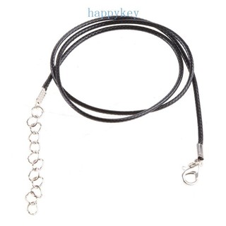 Vòng cổ dây da màu đen 18 '' chất lượng