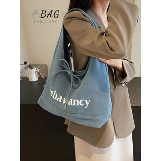 Vải Denim Túi Dung Tích Lớn Mùa Hè 2024 Phong Cách Mới Hợp Thời Trang Túi Đeo Vai Đơn Giản Thời Trang Phù Hợp Với Người Đi Làm Túi Tote