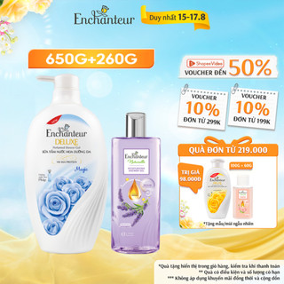 Combo Sữa tắm Enchanteur Naturelle hương hoa Lavender 260g + Sữa Tắm Nước Hoa Dưỡng Da Magic 650G