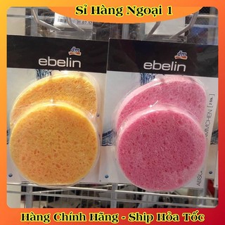 Miếng bọt biển rửa mặt Ebelin Đức - Mẫu mới Đủ Bill