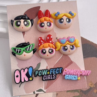 Những cô gái Powerpuff sticker dép cross charm cross jibbitz để trang trí dép chữ H cross dép lê dép tổ ong Phụ kiện trang trí