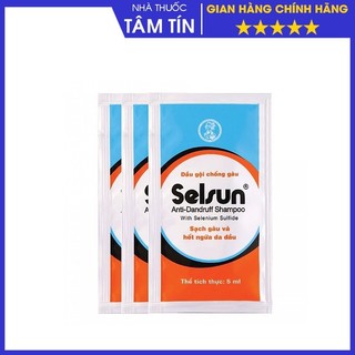 ✅(CHÍNH HÃNG) Bộ 3 gói dầu gội chống gàu dùng thử Selsun 5ml